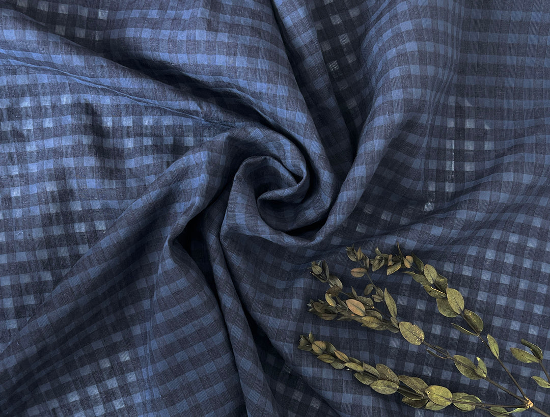 Subtle Seersucker | Linen Cotton Gingham Fabric 8300 8301