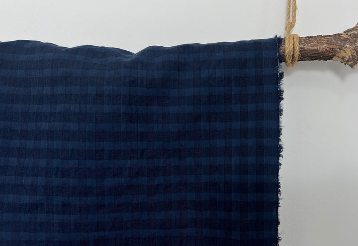 Subtle Seersucker | Linen Cotton Gingham Fabric 8300 8301