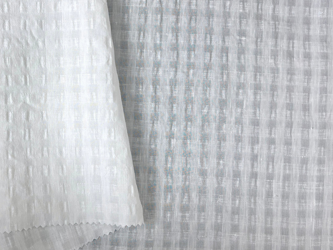 Subtle Seersucker | Linen Cotton Gingham Fabric 8300 8301