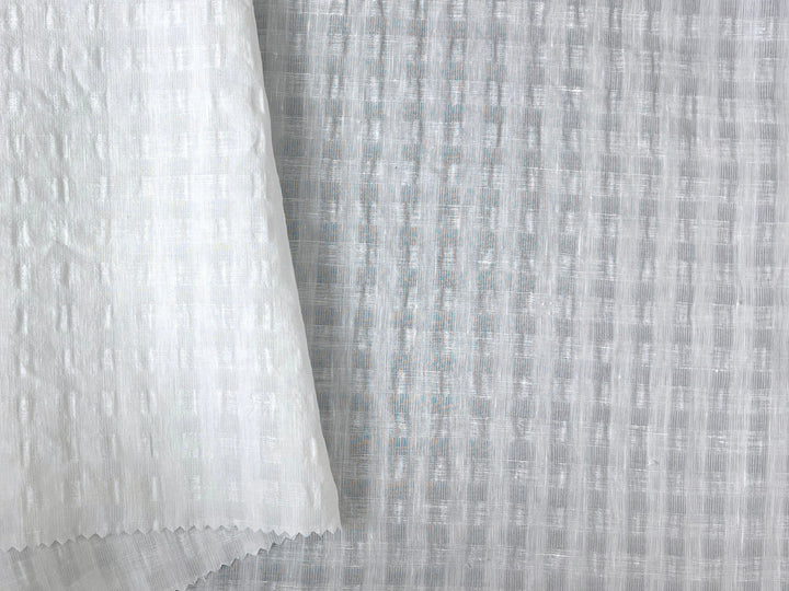 Subtle Seersucker | Linen Cotton Gingham Fabric 8300 8301