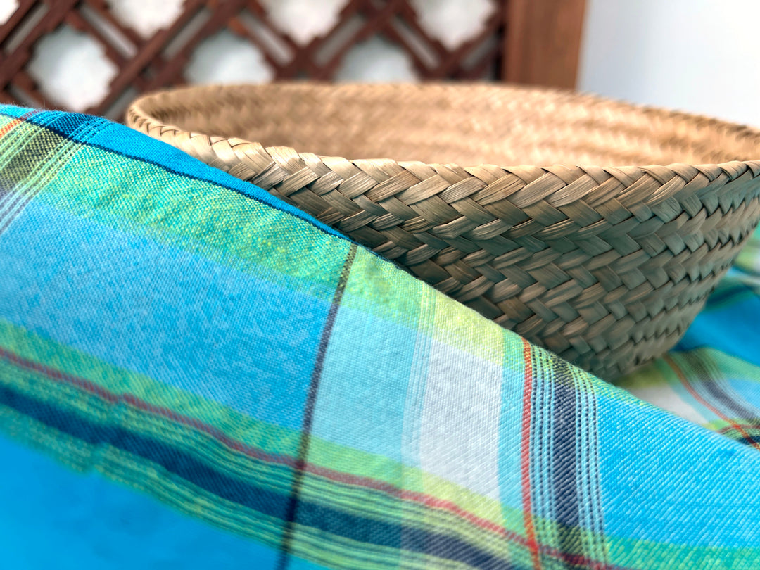 Linen Cotton Tencel Blend Fabric Madras Plaids | Subtle Wrinkle Effect | Lightweight 7741 7742