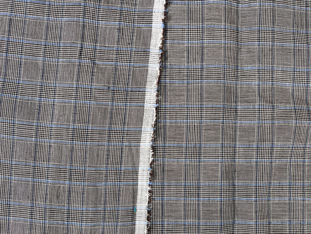 Lightweight Glen Plaid | Linen Cotton Blend Fabric 7798 7799 8060
