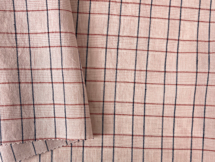 Lightweight Glen Plaid | Linen Cotton Blend Fabric 7798 7799 8060