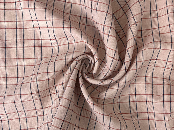 Lightweight Glen Plaid | Linen Cotton Blend Fabric 7798 7799 8060