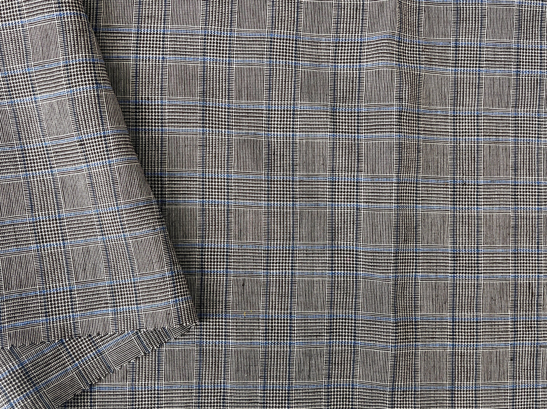 Lightweight Glen Plaid | Linen Cotton Blend Fabric 7798 7799 8060