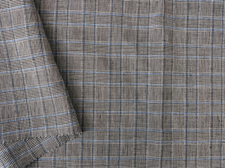 Lightweight Glen Plaid | Linen Cotton Blend Fabric 7798 7799 8060