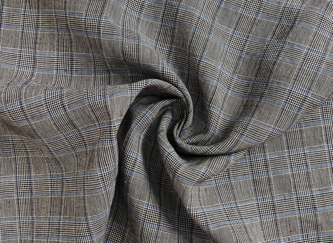 Lightweight Glen Plaid | Linen Cotton Blend Fabric 7798 7799 8060