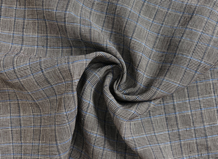 Lightweight Glen Plaid | Linen Cotton Blend Fabric 7798 7799 8060