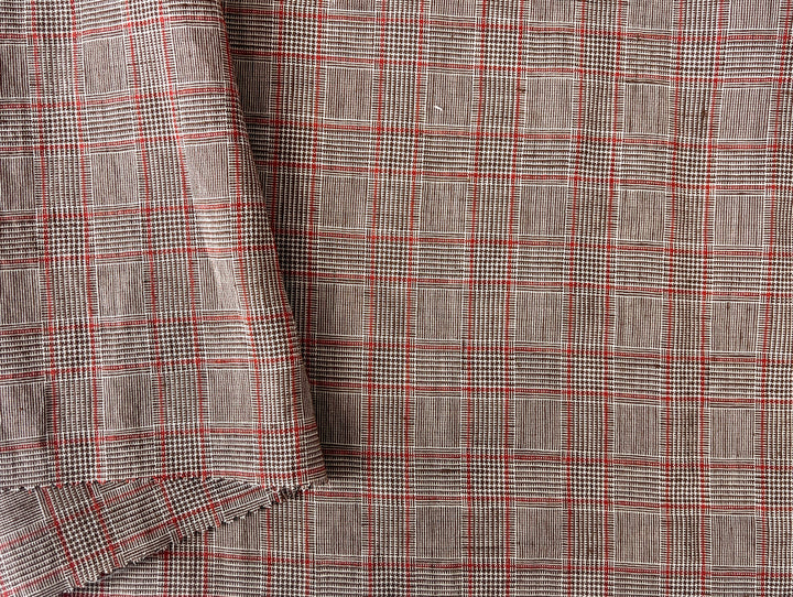 Lightweight Glen Plaid | Linen Cotton Blend Fabric 7798 7799 8060