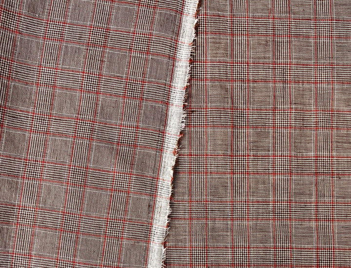 Lightweight Glen Plaid | Linen Cotton Blend Fabric 7798 7799 8060