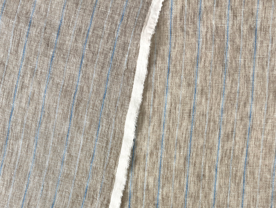 100% Linen Fabric Delave Stripe  Lightweight 7500 7501 7751 7723 7724