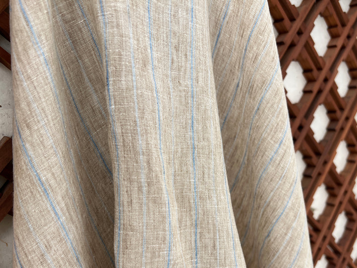 100% Linen Fabric Delave Stripe  Lightweight 7500 7501 7751 7723 7724
