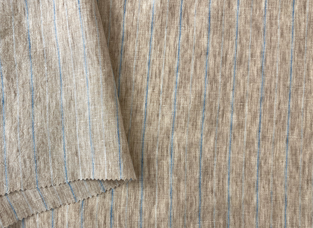 100% Linen Fabric Delave Stripe  Lightweight 7500 7501 7751 7723 7724