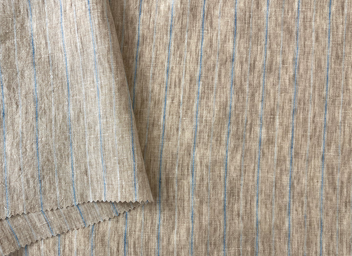 100% Linen Fabric Delave Stripe  Lightweight 7500 7501 7751 7723 7724