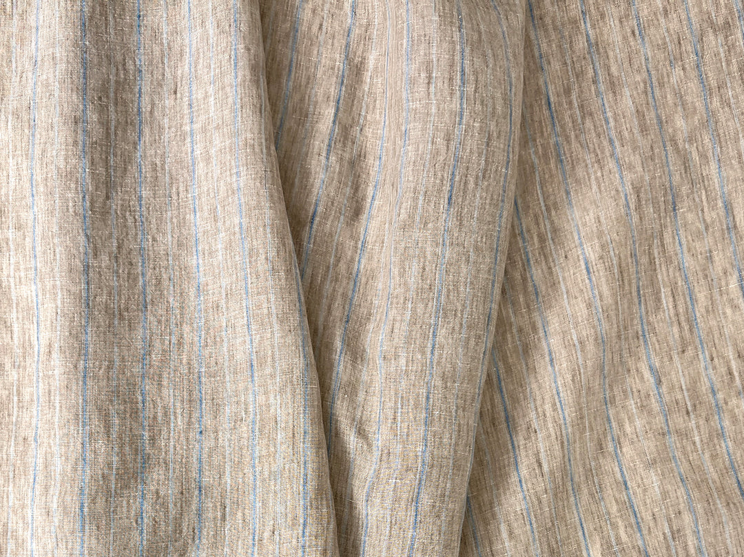 100% Linen Fabric Delave Stripe  Lightweight 7500 7501 7751 7723 7724