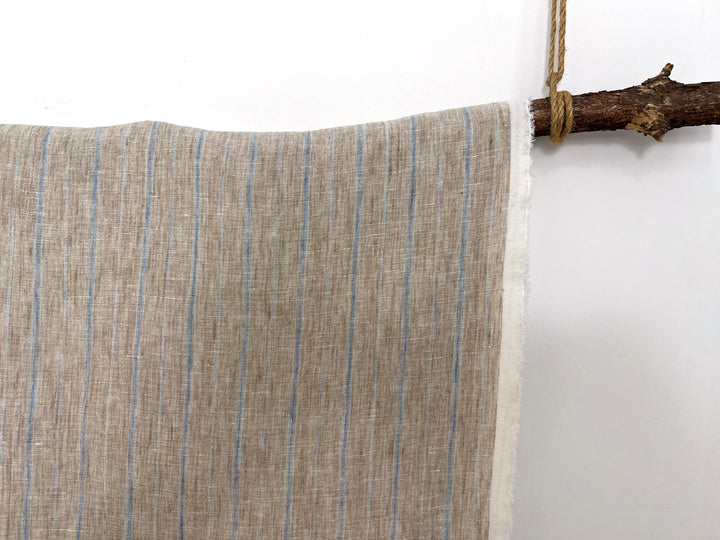 100% Linen Fabric Delave Stripe  Lightweight 7500 7501 7751 7723 7724