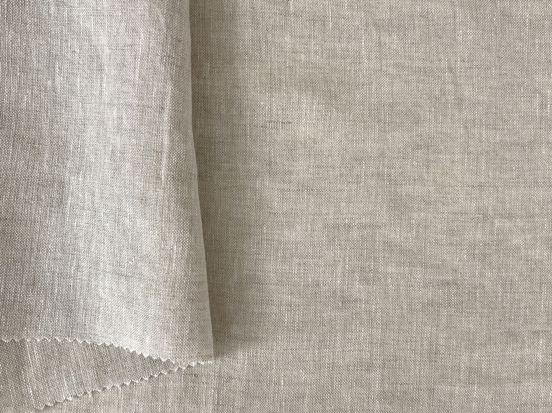 100% Linen Fabric – Medium to Heavyweight, Soft Finish Natural(light) 8236
