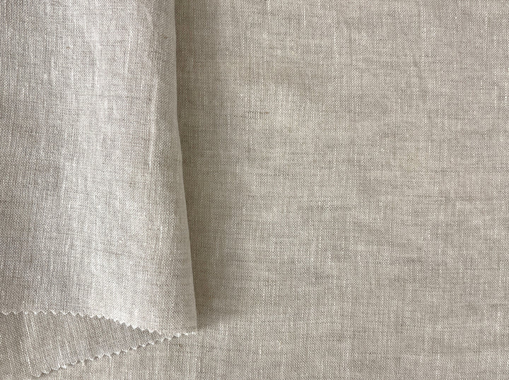 100% Linen Fabric – Medium to Heavyweight, Soft Finish Natural(light) 8236
