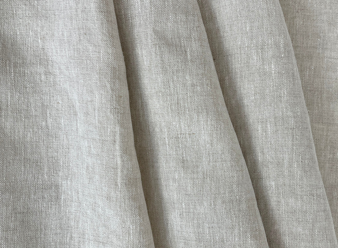 100% Linen Fabric – Medium to Heavyweight, Soft Finish Natural(light) 8236