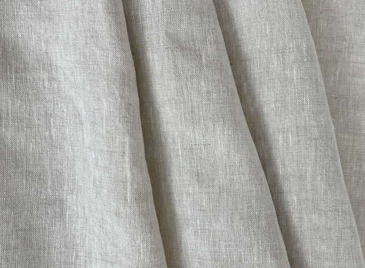 100% Linen Fabric – Medium to Heavyweight, Soft Finish Natural(light) 8236