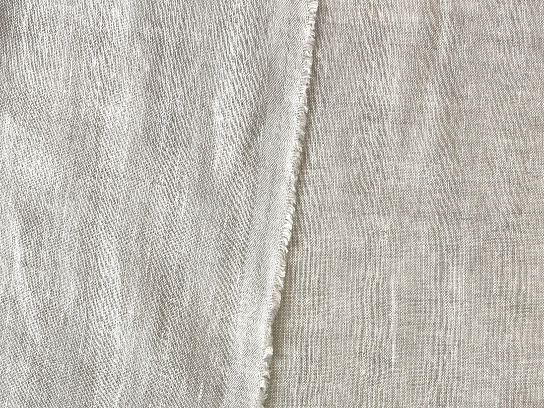 100% Linen Fabric – Medium to Heavyweight, Soft Finish Natural(light) 8236