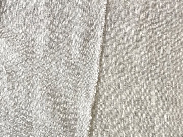 100% Linen Fabric – Medium to Heavyweight, Soft Finish Natural(light) 8236