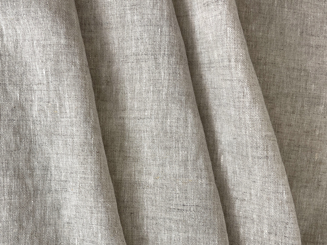 100% Linen Fabric – Medium to Heavyweight, Soft Finish Natural 8183