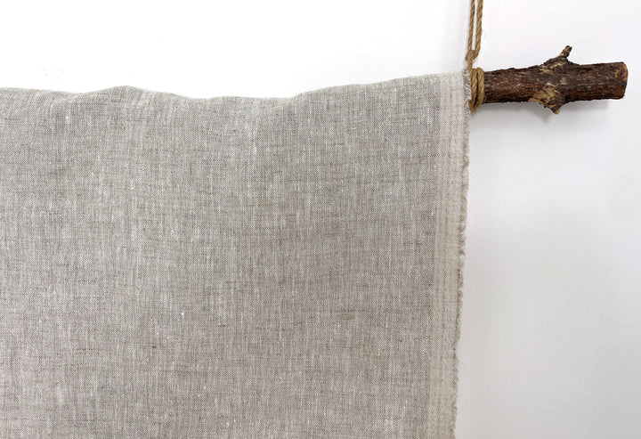 100% Linen Fabric – Medium to Heavyweight, Soft Finish Natural 8183