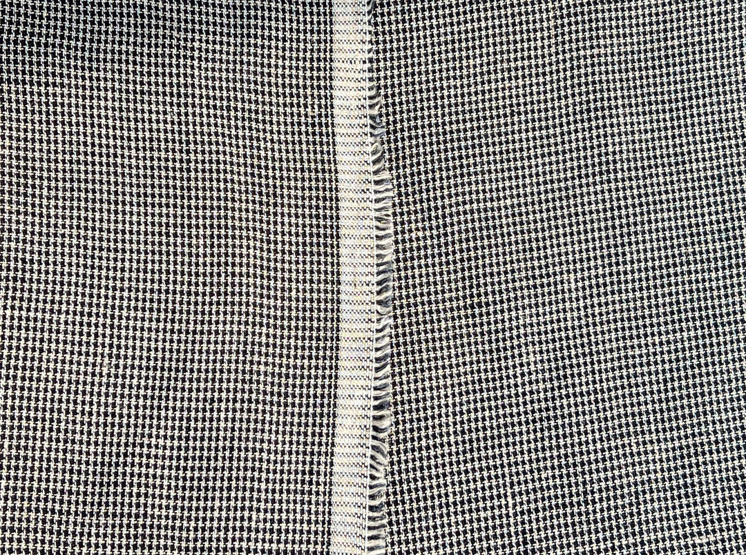 Linen Rayon Micro Houndstooth Fabric – Pre-Washed Starcheck 8385