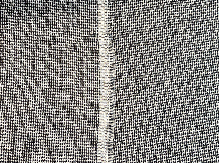 Linen Rayon Micro Houndstooth Fabric – Pre-Washed Starcheck 8385