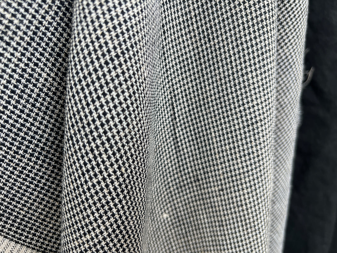 Linen Rayon Micro Houndstooth Fabric – Pre-Washed Starcheck 8385