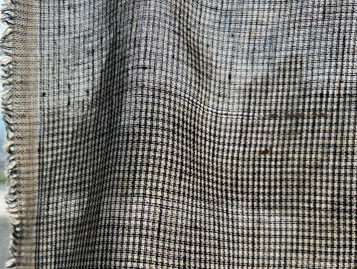 Linen Rayon Micro Houndstooth Fabric – Pre-Washed Starcheck 8385