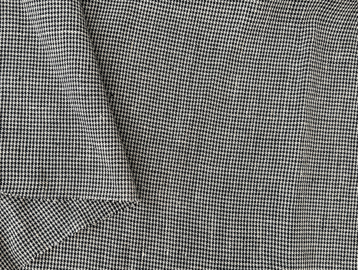 Linen Rayon Micro Houndstooth Fabric – Pre-Washed Starcheck 8385