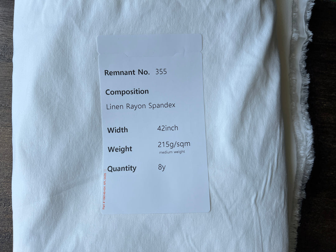 Remnant Fabric #355 - Linen Rayon Spandex - 8y