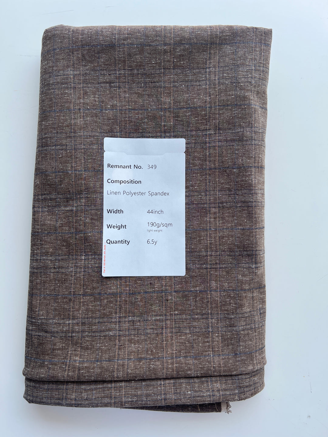 Remnant Fabric #349 - Linen Polyester Spandex - 6.5y
