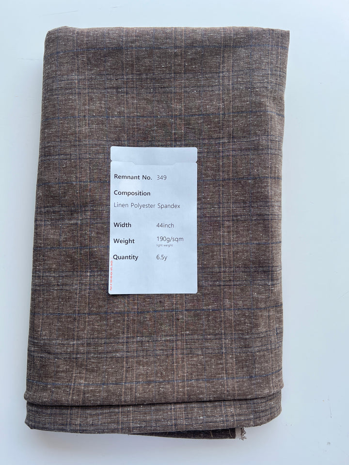 Remnant Fabric #349 - Linen Polyester Spandex - 6.5y