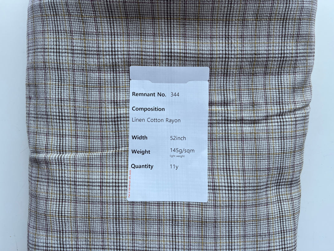 Remnant Fabric #344 - Linen Cotton Rayon - 11y