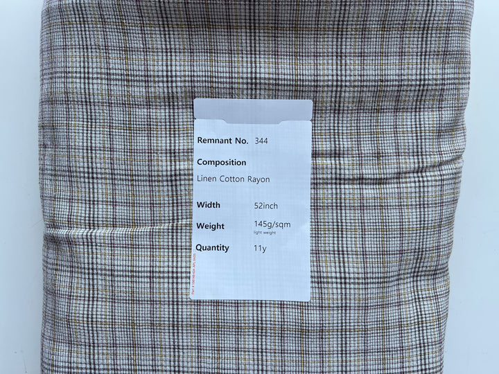 Remnant Fabric #344 - Linen Cotton Rayon - 11y