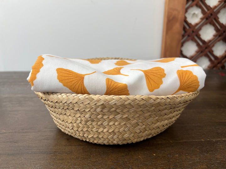 Morning Calm Ginkgo Print – Soft & Wrinkle-Resistant Ramie Blend Fabric 8336
