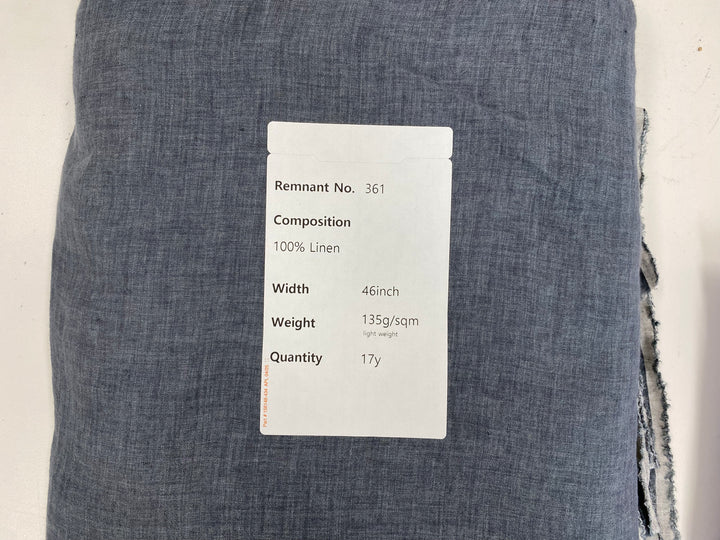 Remnant Fabric #361 - 100% Linen - 17y
