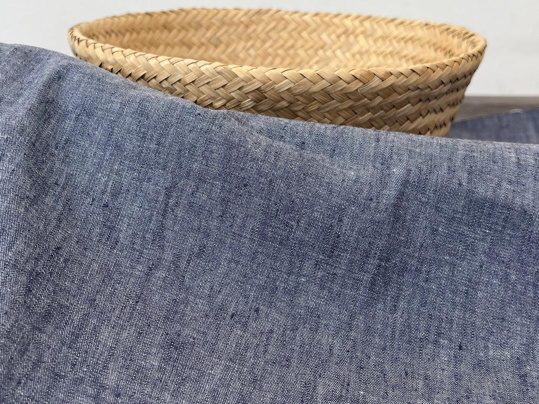 Chambray Linen Cotton Stretch Twill Fabric 3099 3248 3249 2234 3016