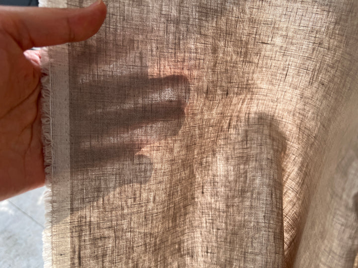Dark Grey Subtle Chambray Linen Cotton Fabric – Soft & Pre-Washed 8111 8303