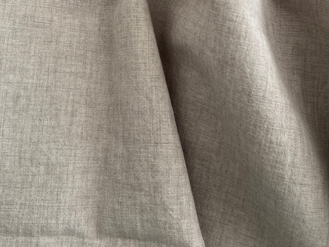 Dark Grey Subtle Chambray Linen Cotton Fabric – Soft & Pre-Washed 8111 8303