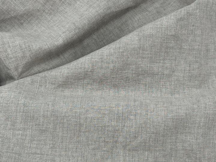 Dark Grey Subtle Chambray Linen Cotton Fabric – Soft & Pre-Washed 8111 8303