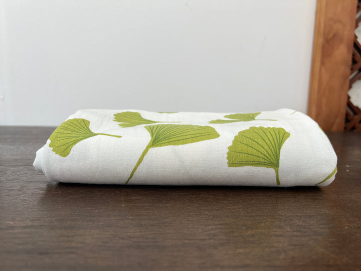 Morning Calm Ginkgo Print – Soft & Wrinkle-Resistant Ramie Blend Fabric 8336 8437