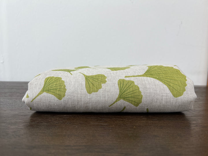 Morning Calm Ginkgo – 100% Linen Fabric in Natural Tone, Medium Weight 8319 8436