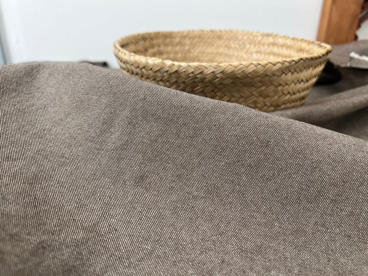 Two-Tone High-Density Twill Fabric | Linen Cotton Blend | Medium-Heavy Weight 8424 8425 8426
