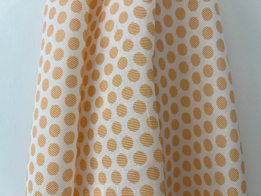 100% Ramie Fabric with Micro-Stripe Polka Dot Print, Lightweight 4776 8456 8457 8458