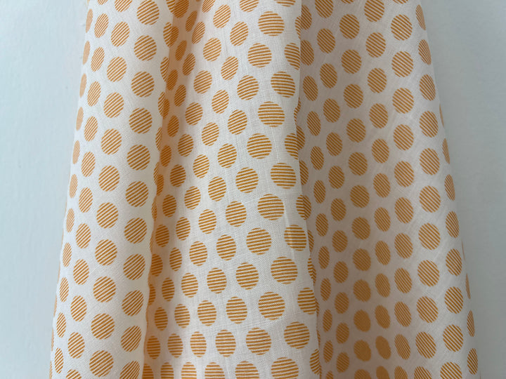 100% Ramie Fabric with Micro-Stripe Polka Dot Print, Lightweight 4776 8456 8457 8458