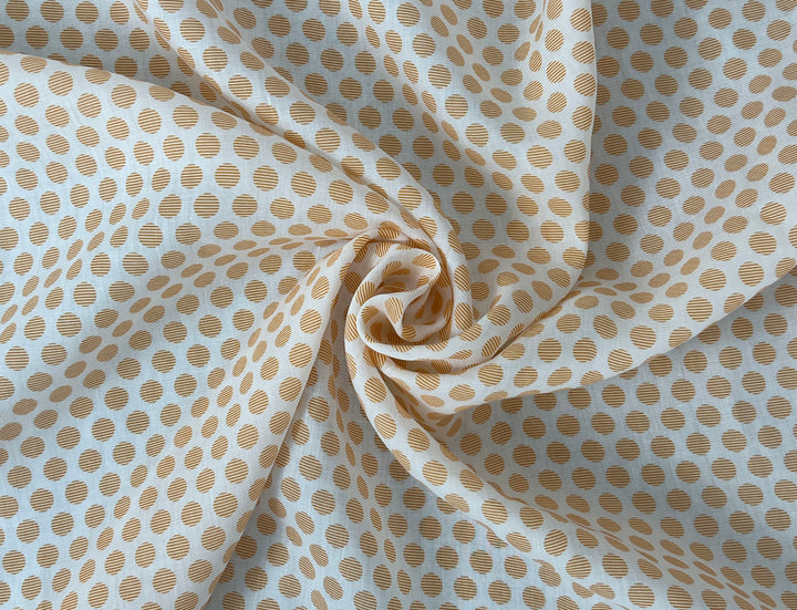 100% Ramie Fabric with Micro-Stripe Polka Dot Print, Lightweight 4776 8456 8457 8458